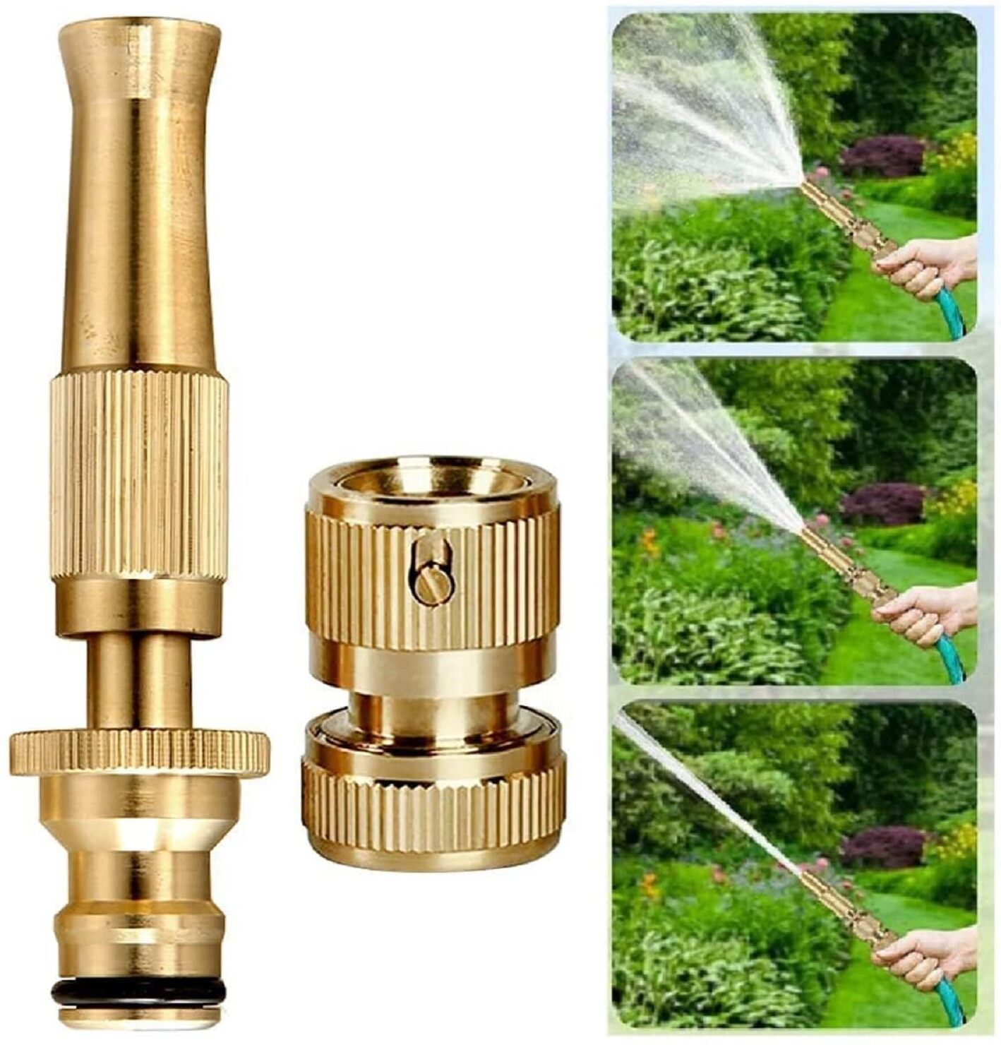 Brass Nozzle Water Spray Gun Hose nozzle 1/2'' Twist Water Jet Hose Nozzles Hose Connector-image-14