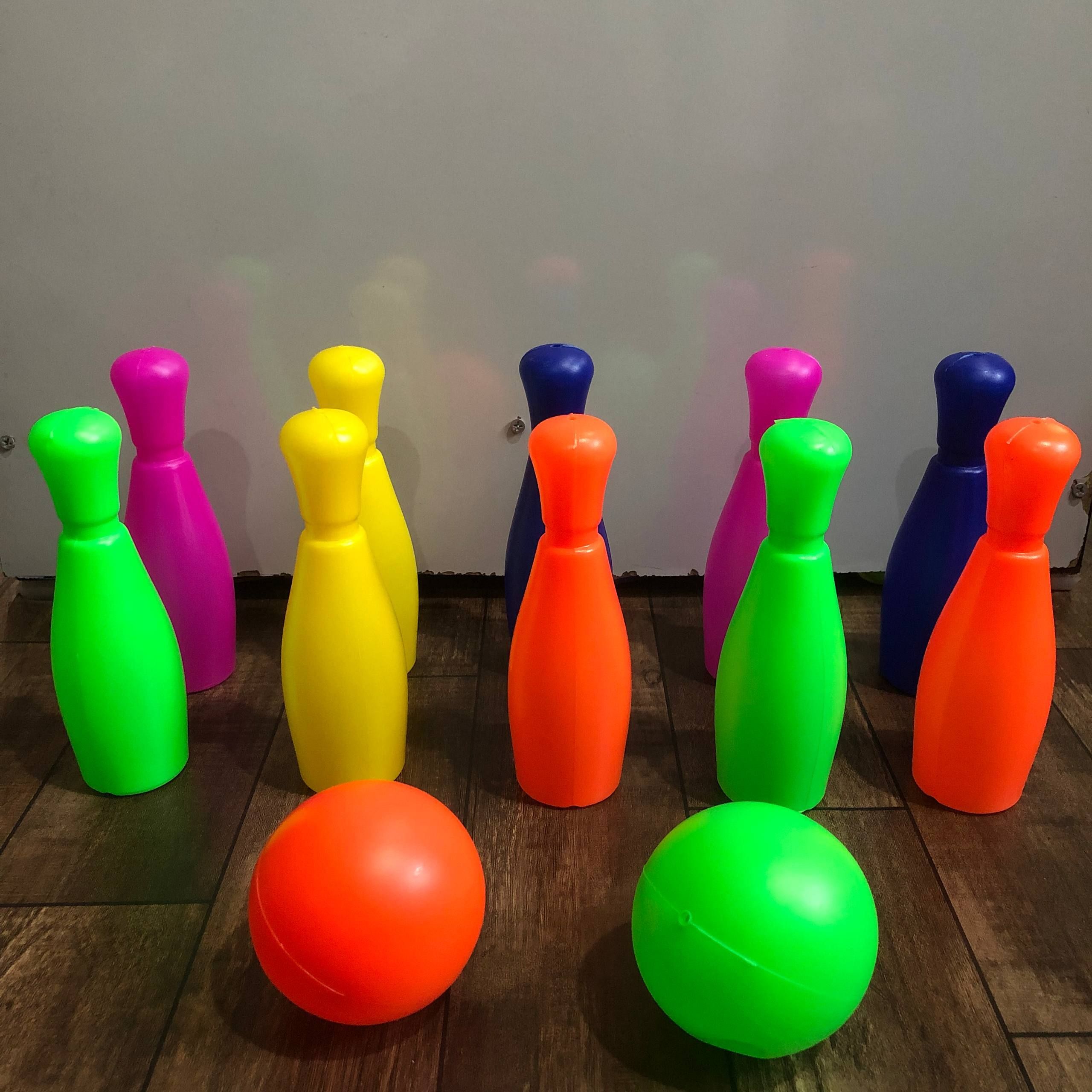 tirth Bowling Game Set for Kid 10 Pin 2 Ball (Multicolor)-picture-31
