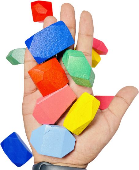 evoshine Wooden Balancing Stones Montessori Stacking & Building Blocks for 3+ Years Kids-picture-27