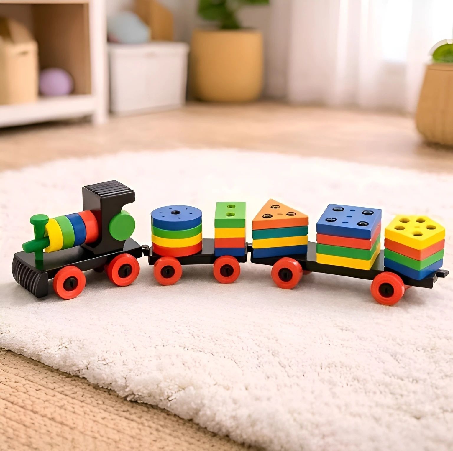 Geometric Angle Blocks Sorting Stacking Color Stacker Shape Sorter Learning Toy-image-32