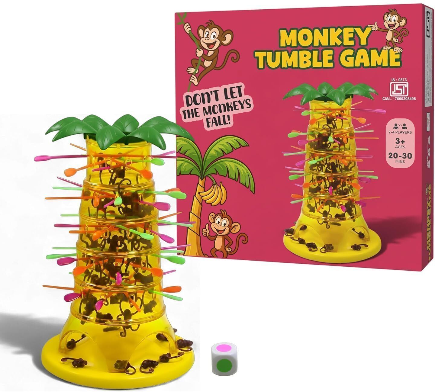 urbn rabbit Monkey Tumble Game Balance Tower Stick Pull Board Game for Kids and Family-picture-37