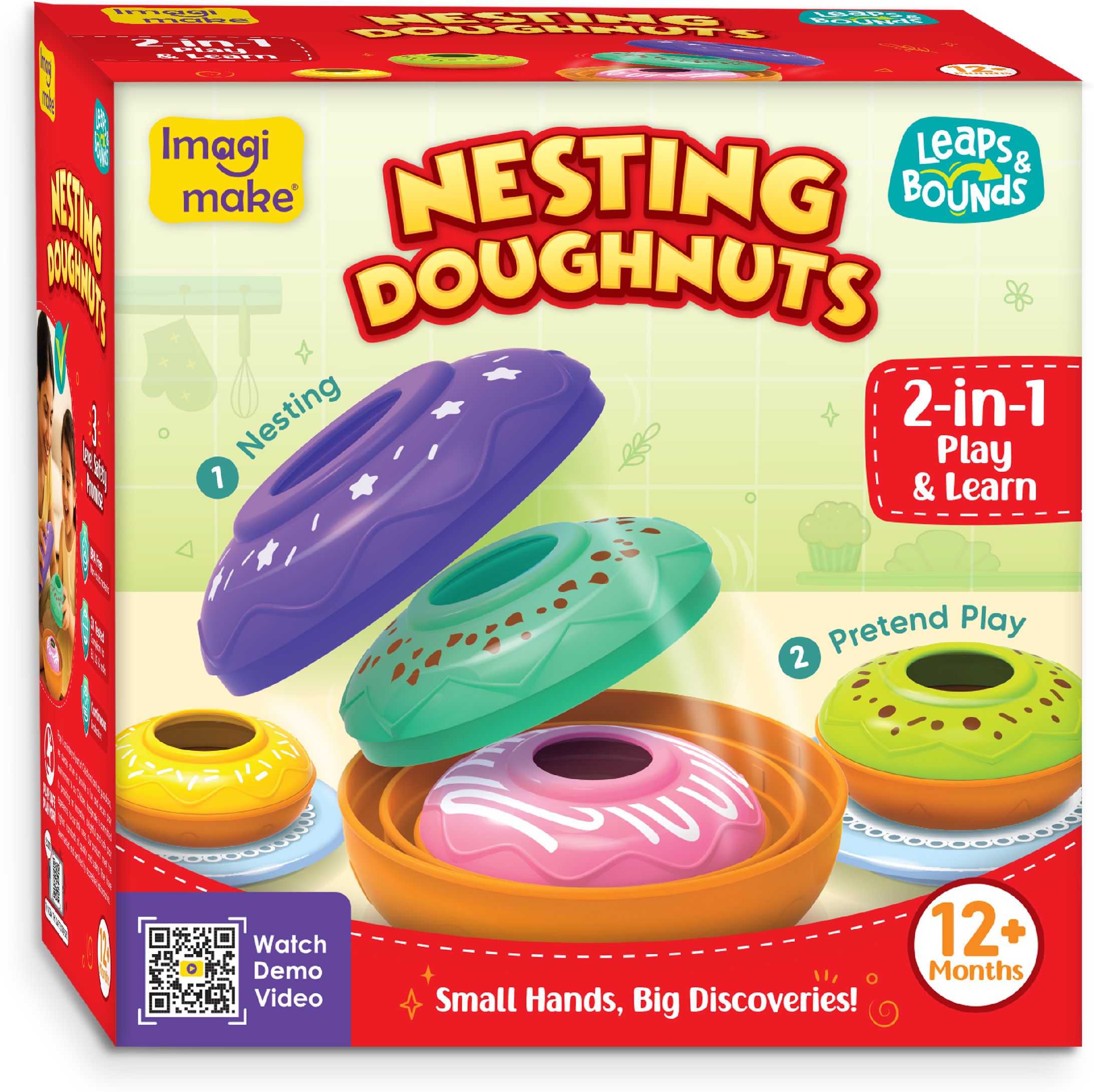 imagimake Nesting Doughnuts | Leaps & Bounds Baby Toys for 12+ Months-picture-0