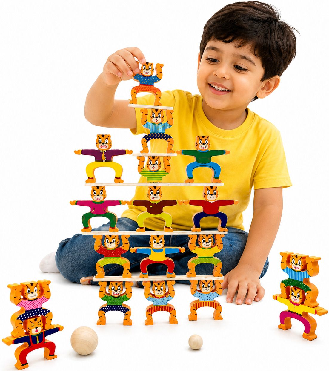 Hercules Balancing Tiger Wooden Stacking-image-44