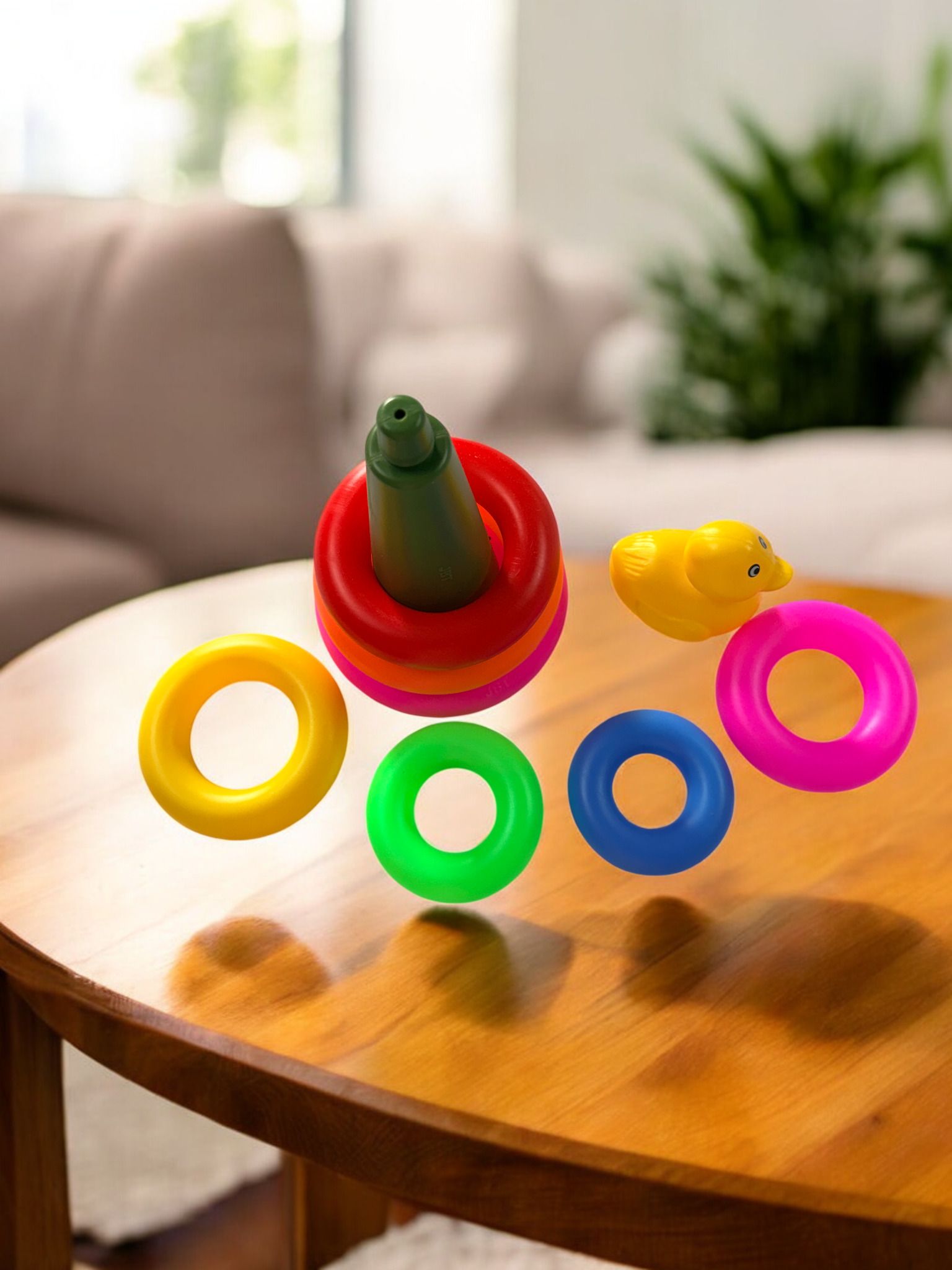 Kids Plastic Ring Throw Duck Toy for Home Outdoor Entertainment-image-38