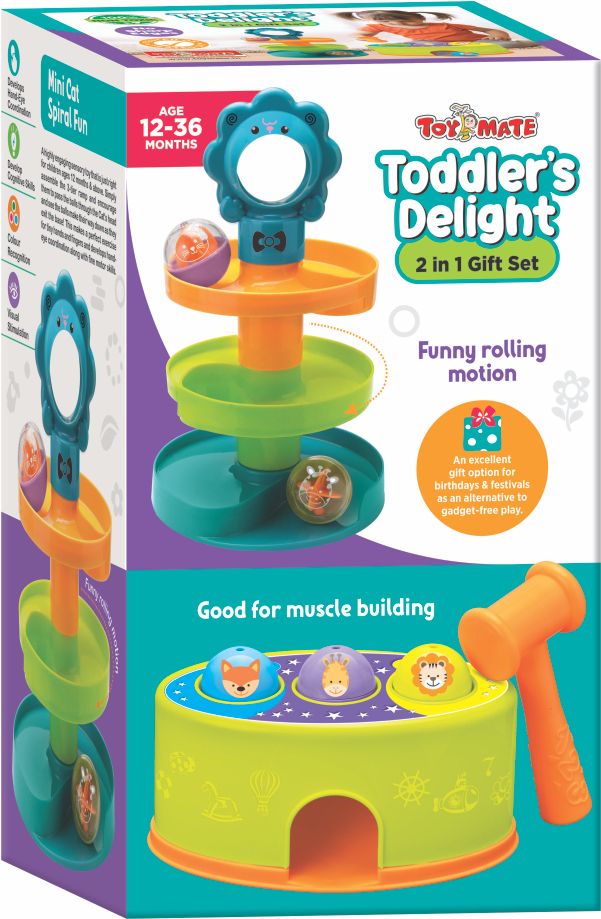 toymate Toddler's Delight - A 2 in 1 Gift Set Hammer Ball Toy with Rolling Ball Toy-picture-38