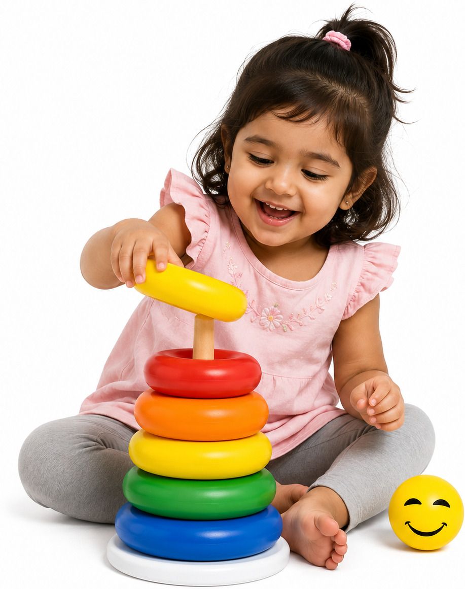 meeticreation Little's 5 Ring Stacking Toy for Babies Educational Learning & Sorting Toy-picture-45