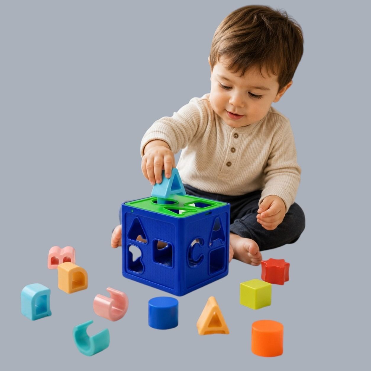 jugujaz Educational Shape Sorting Box Color Matching Learning Toy for Toddlers-picture-12