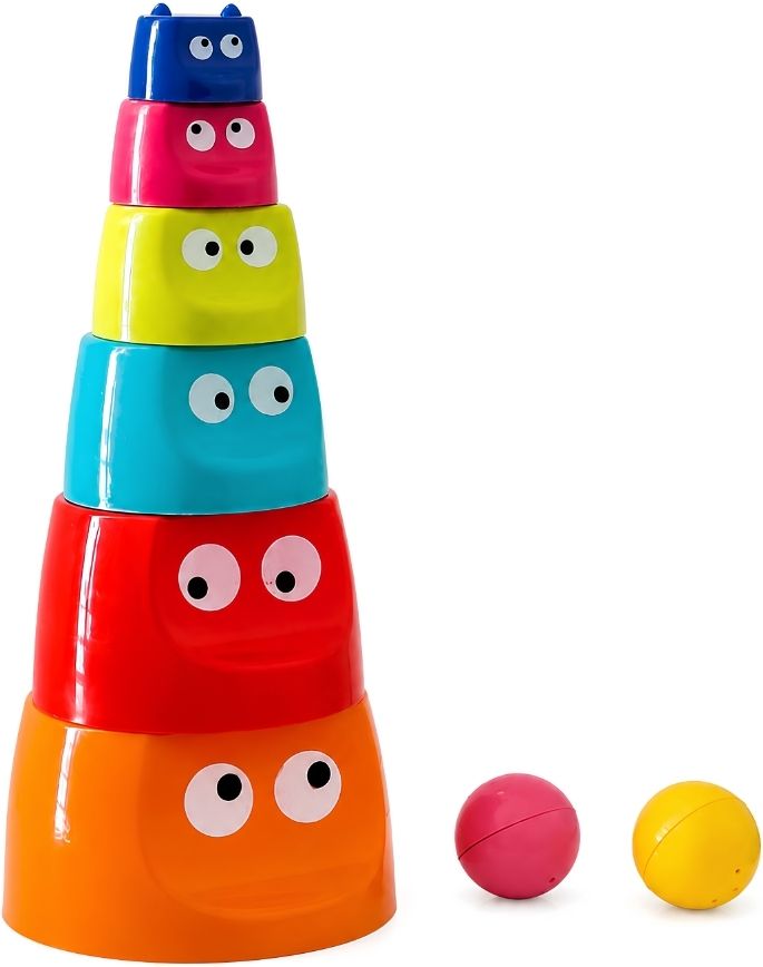 be bright Kids Stacking Cups Toy with Funny Faces & Balls Learning Toy for Boys & Girls-picture-16