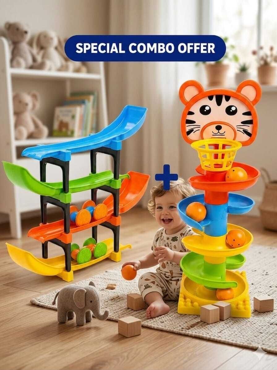 jasmine collection Tiger Spiral Roll Ball Game | 2 In 1 Educational Toy Combo-picture-40