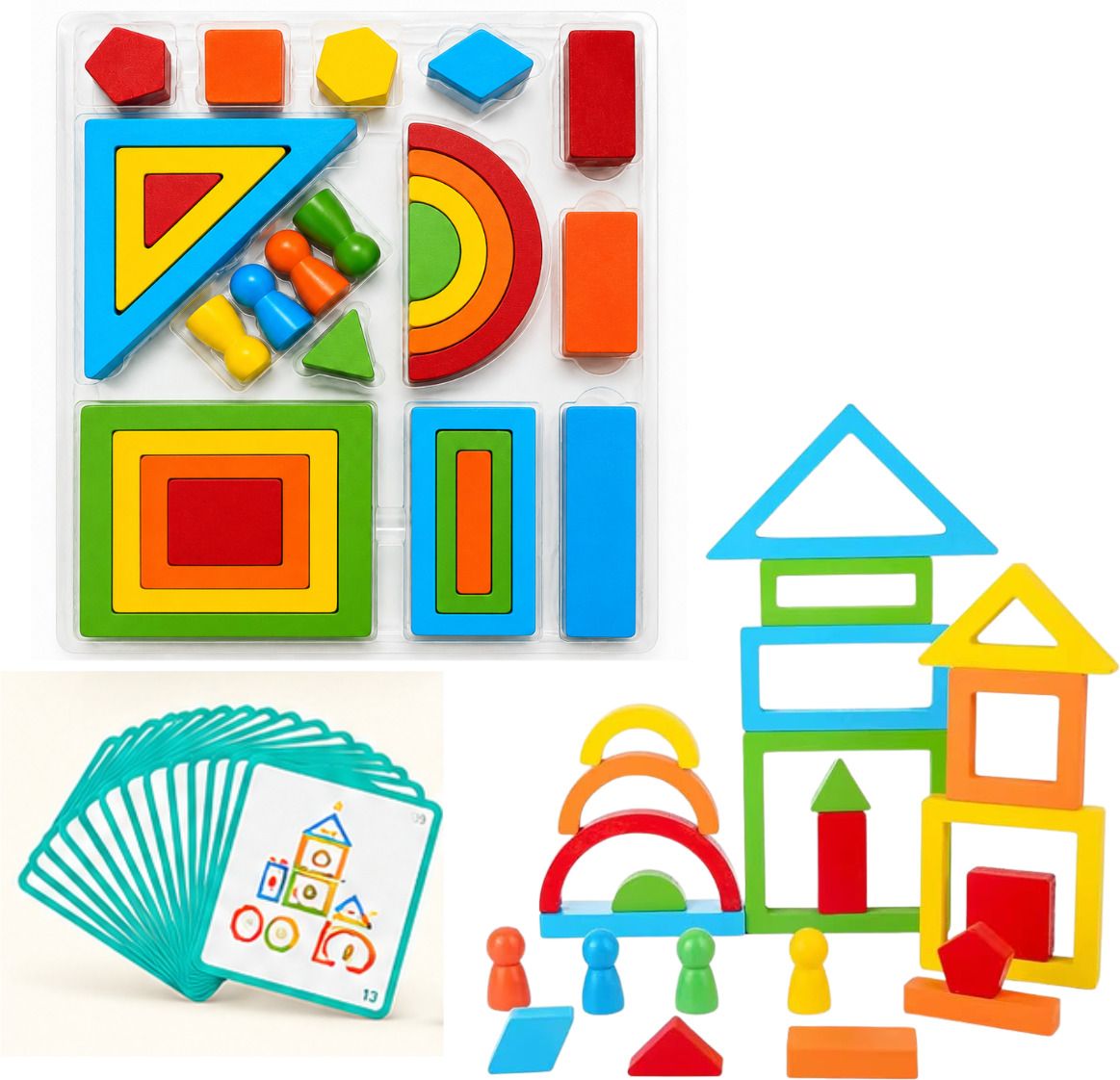 Wooden Shape Sorting Puzzle Board for Kids Montessori Learning Toy-image-21