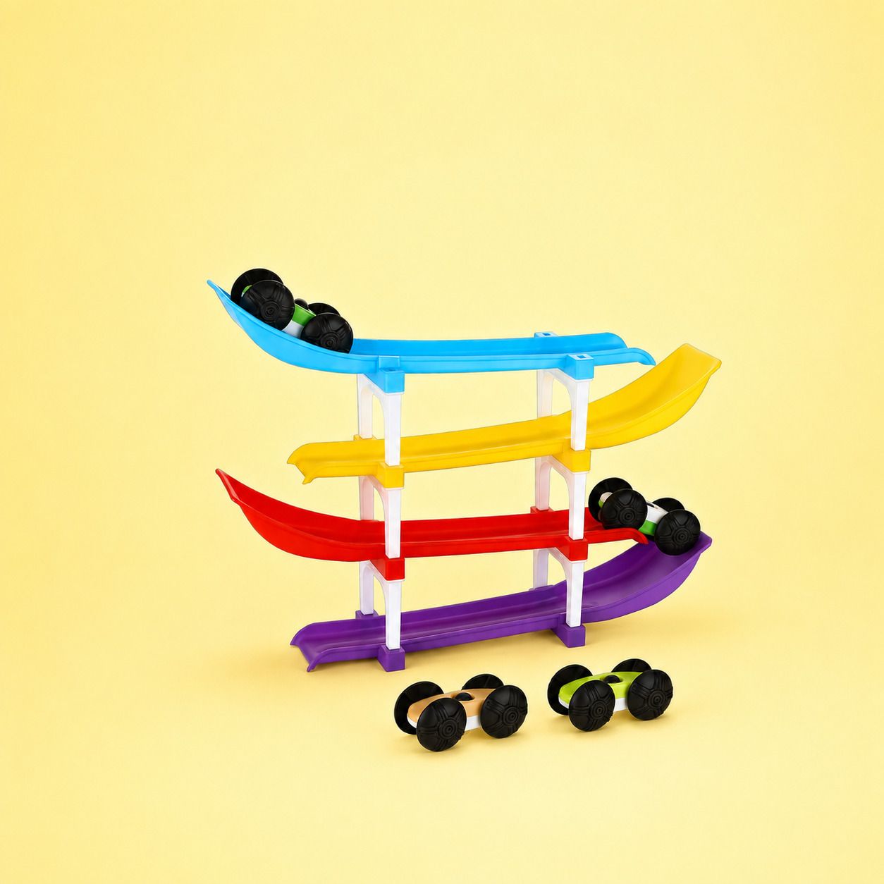 tileez Kids Racing Ramp Track Toy with Sliding Cars Fun Learning Activity Set-picture-17