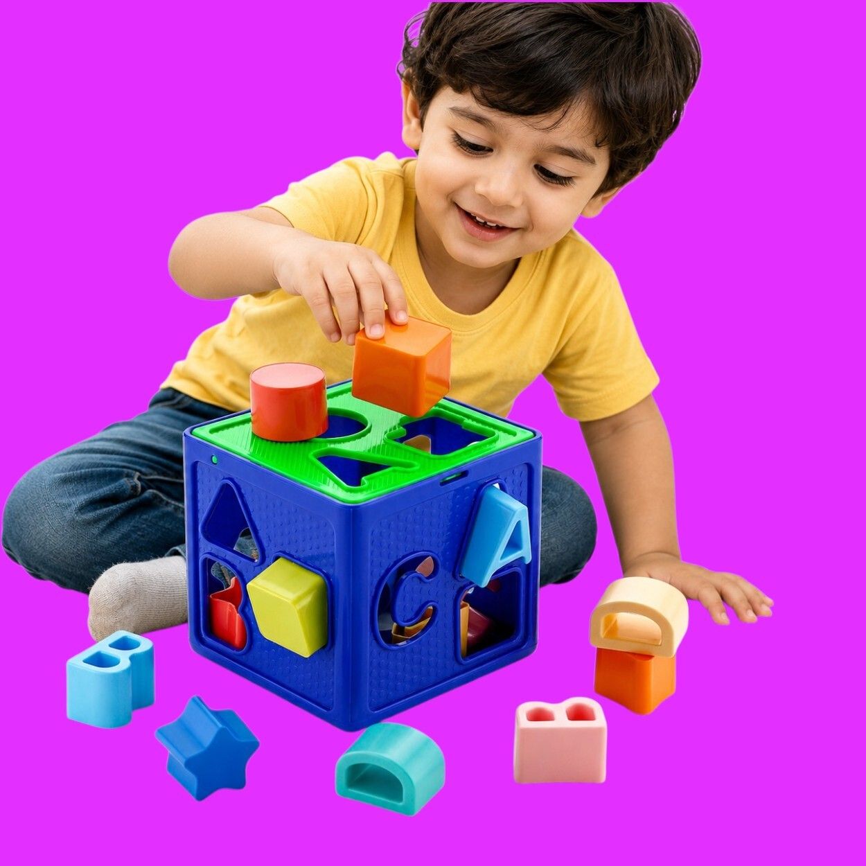 jugujaz Interactive Shape Sorting Puzzle Box for Kids Cognitive Learning Toy-picture-27