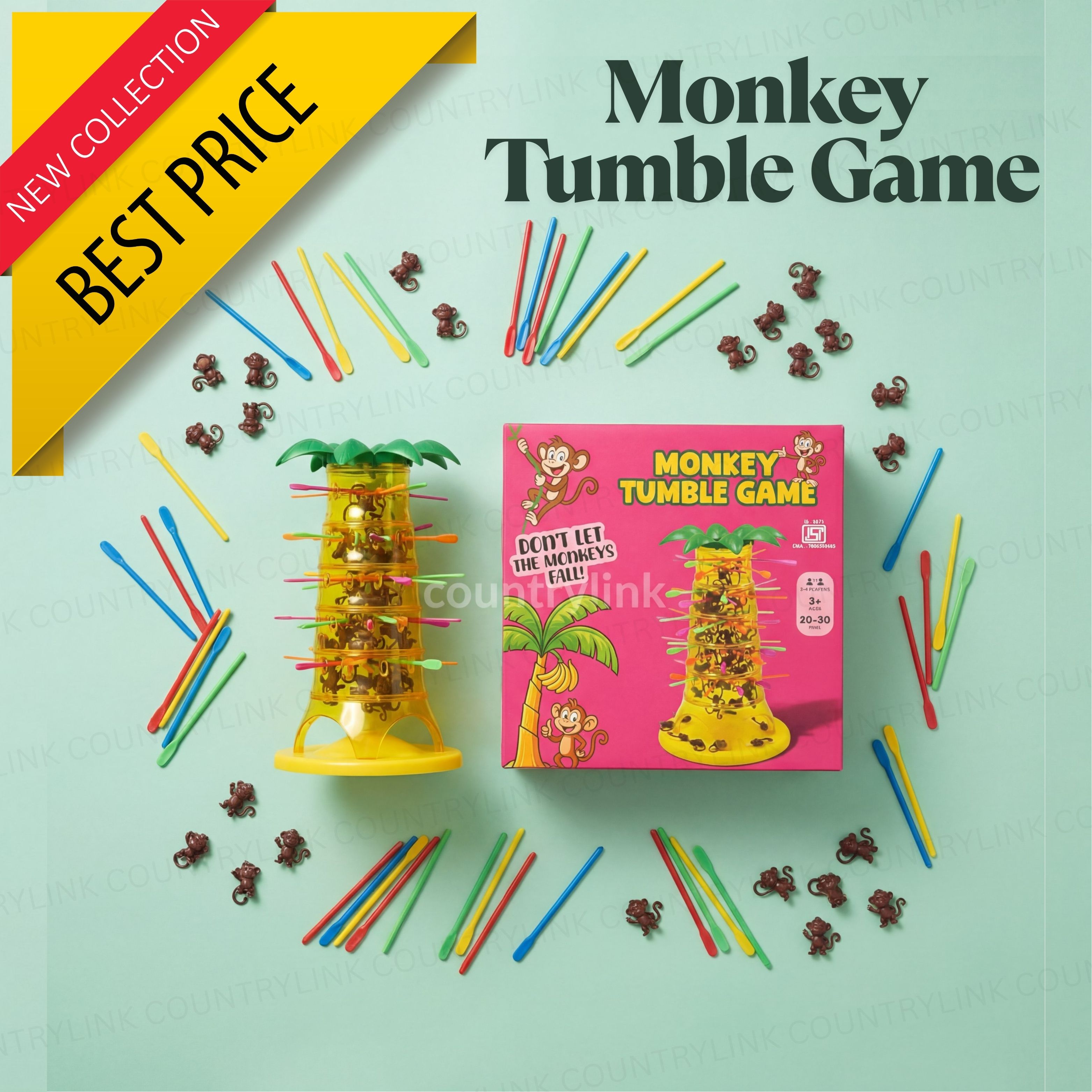 Balance Tower Monkey Game Stick Drop Kids Fun Skill Family Learning Play Set-image-48