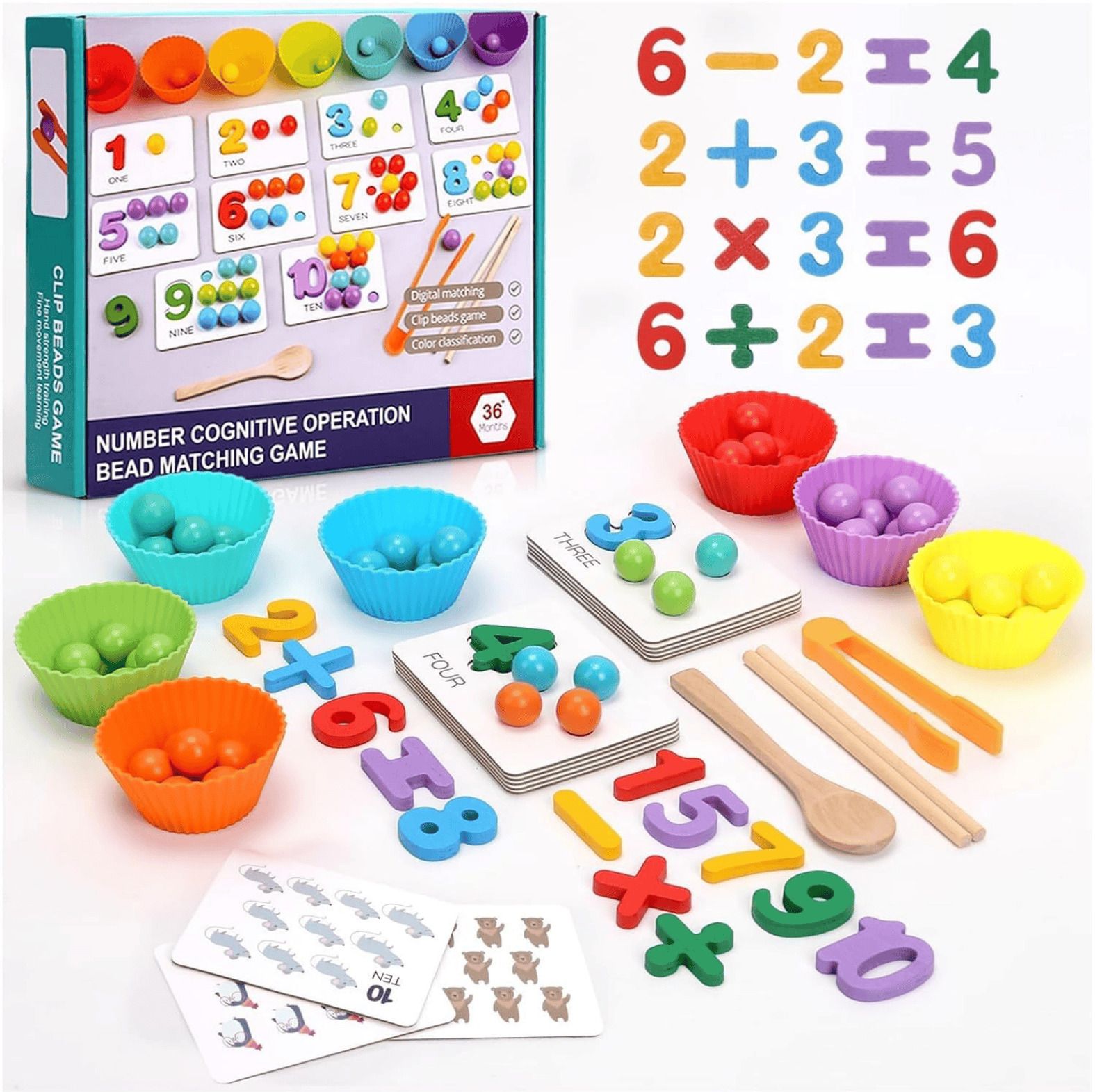 Wooden Montessori Educational Toys & Toddlers – Rainbow Sorting Activity set-image-31