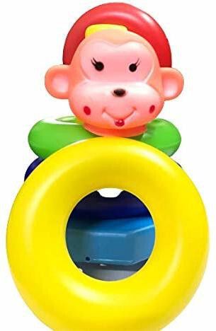 shopviashipping Monkey chu chu Sound Stacking Toddlers Toy 5 Rings Multicolour-picture-25