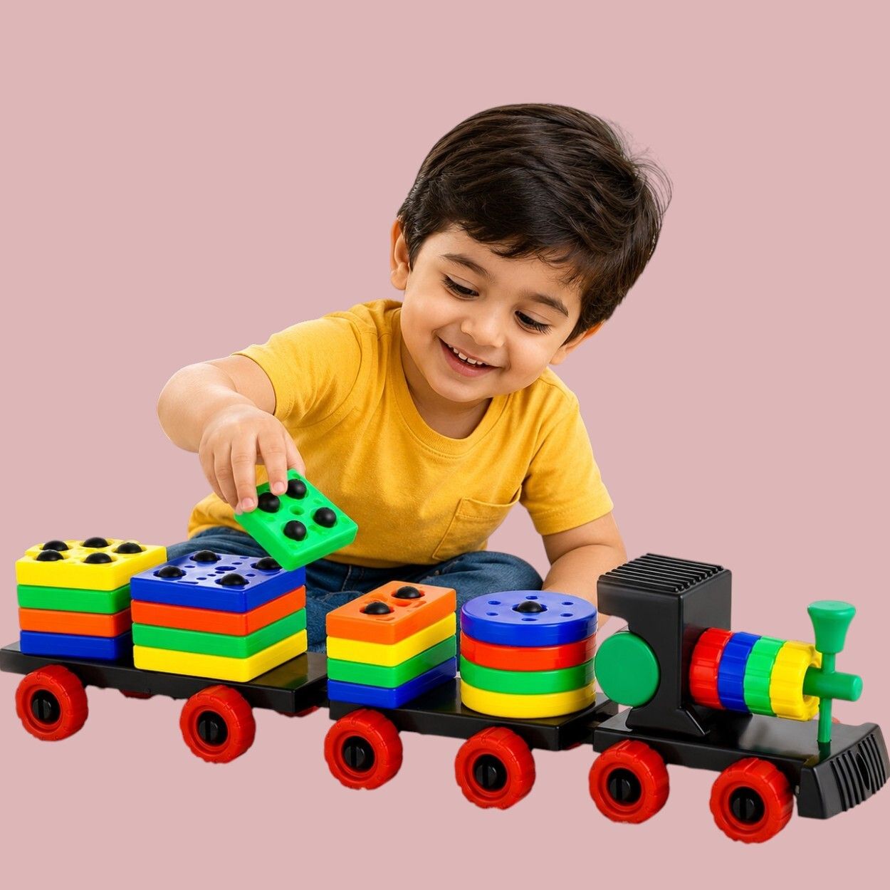 Montessori Shape Sorting Train Toy Color Matching Learning Game for Kids-image-22