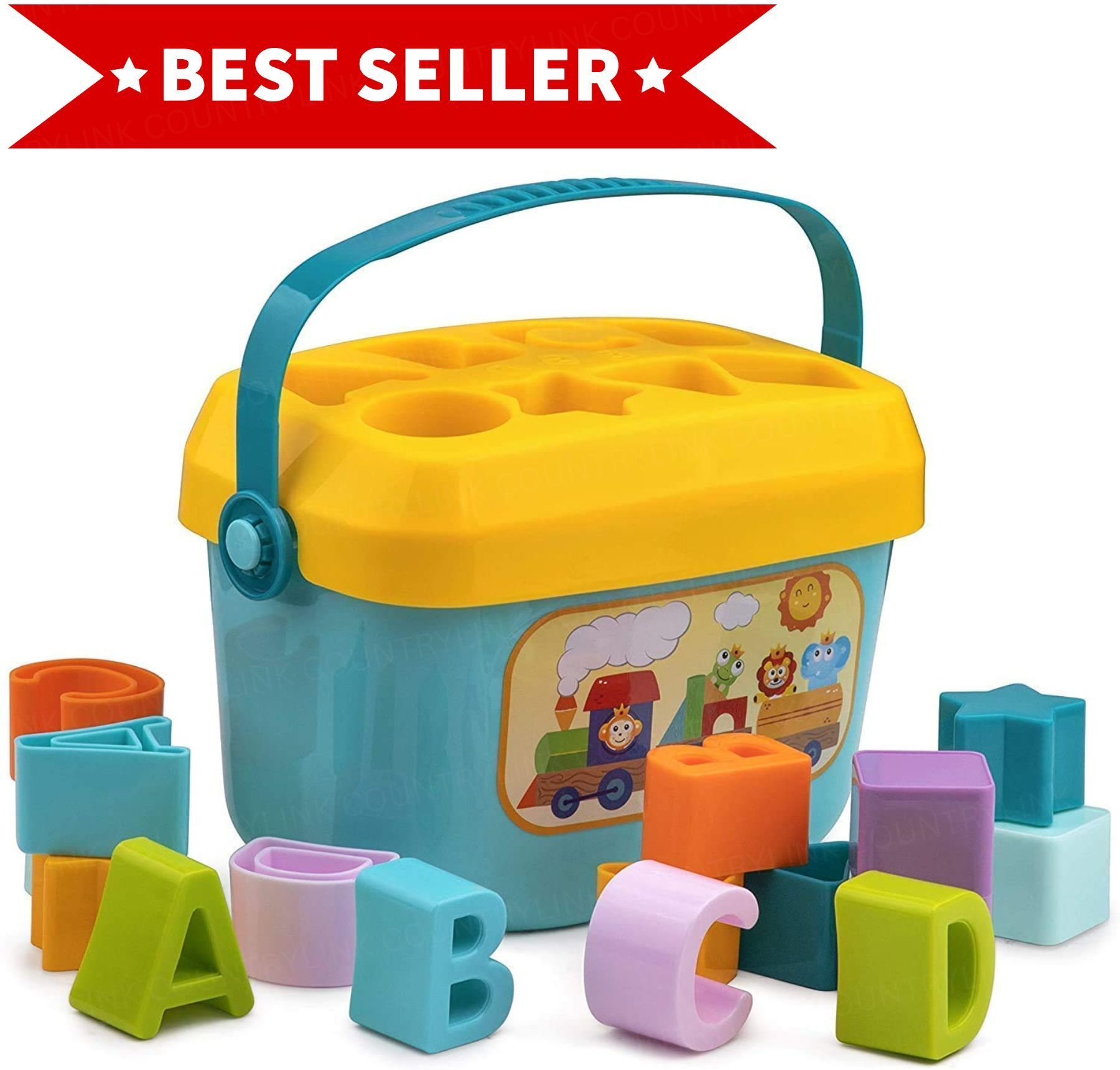 ABCD Geometric Shape Sorting Stacking Toy for Toddlers Baby First Blocks-image-47