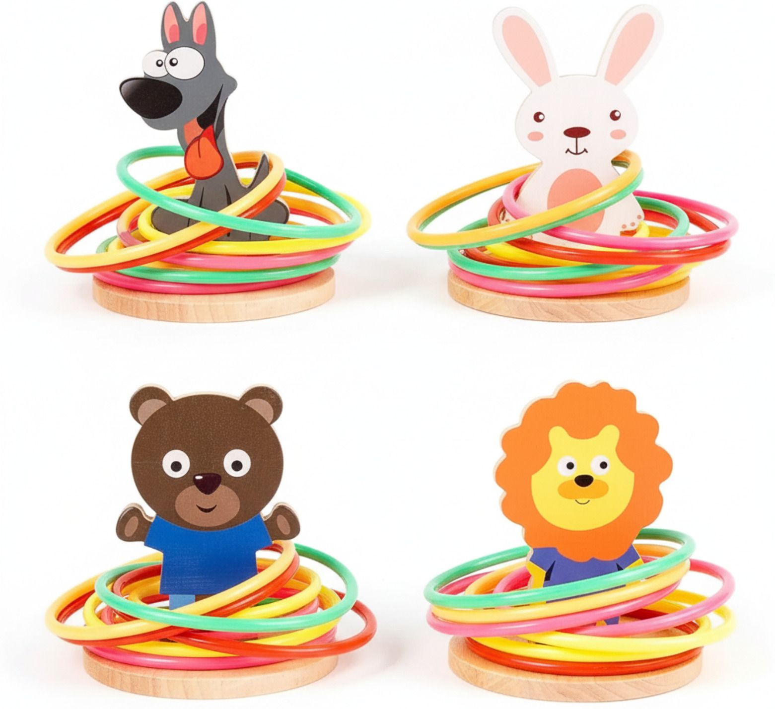 bxe brightx Wooden Animal Ring Toss Game for Kids| Indoor & Outdoor game|Anyone toyset-picture-18