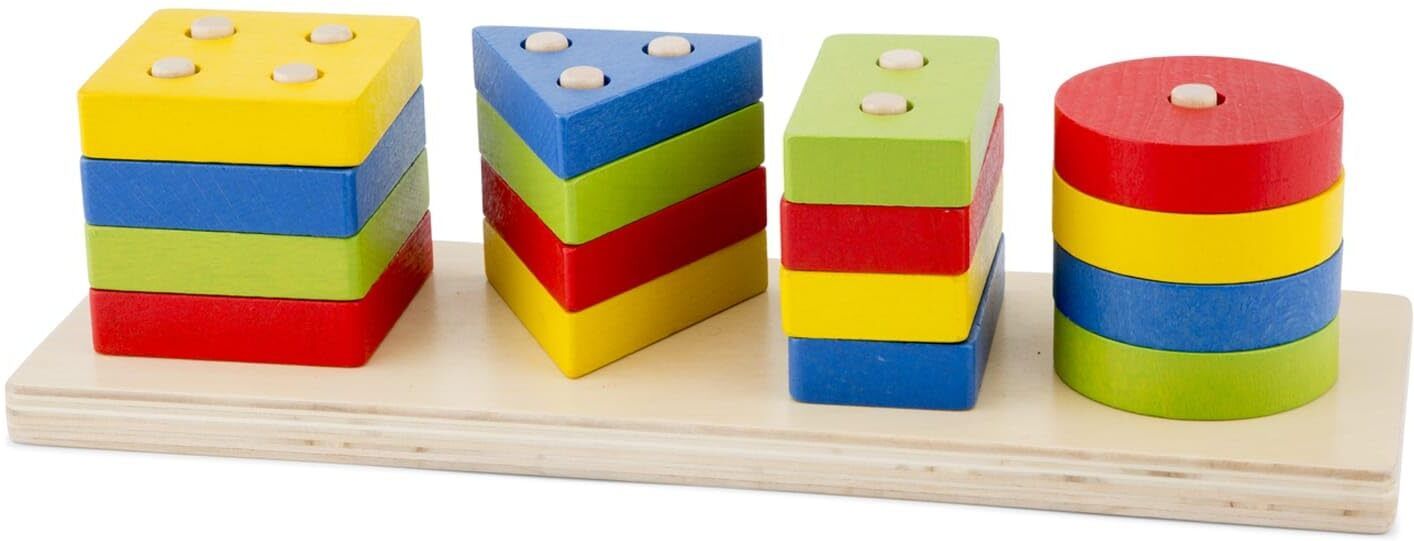 little mind Wooden Shape Sorting Stacking Puzzle for Kids | Montessori Learning Toy-picture-15
