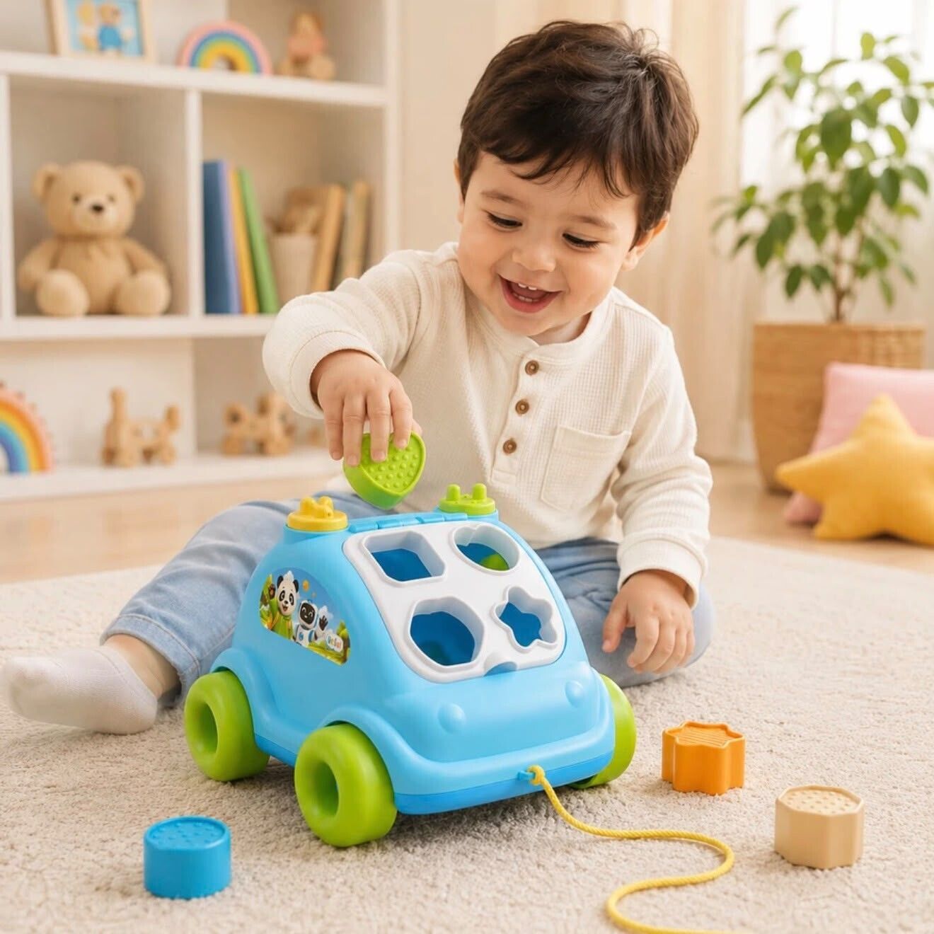novexa KIDS EDUCATIONAL PULL CAR | LEARNING & MATCHING TODDLERS CAR-picture-15
