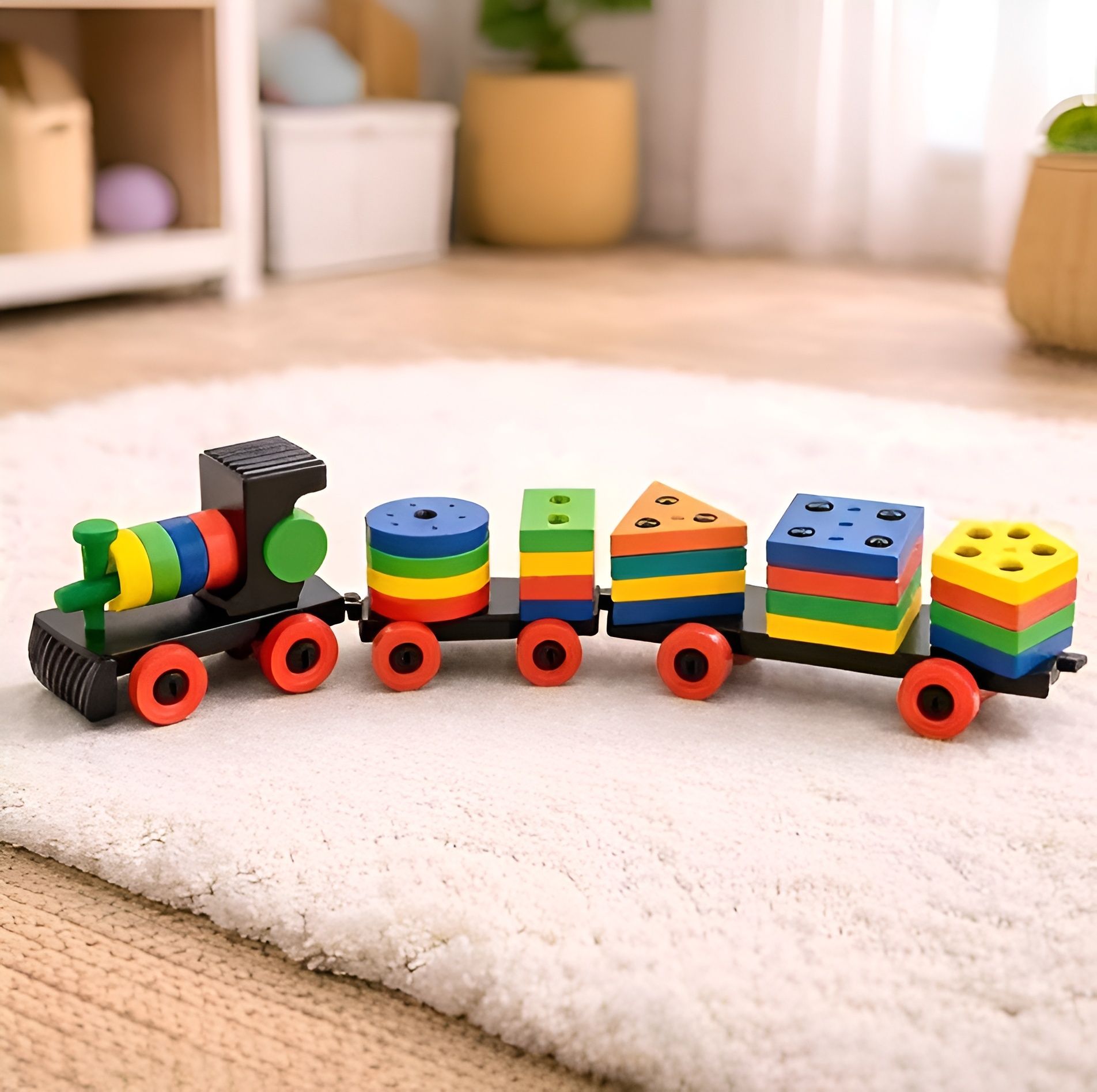 batliboi Geometric Angle Blocks Sorting Stacking Color Stacker Shape Sorter Learning Toy-picture-28