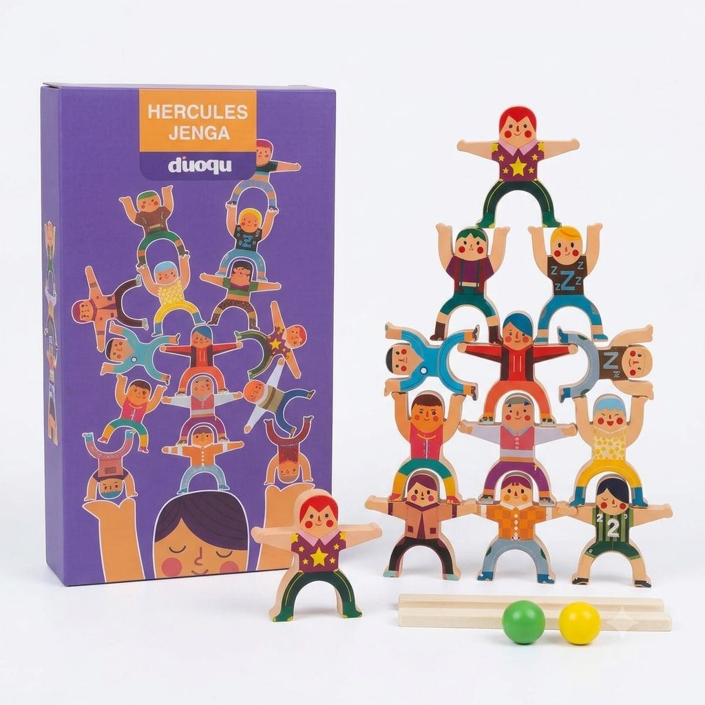 hamdi Hercules Jenga Wooden Acrobat Balancing and Stacking Game-picture-18