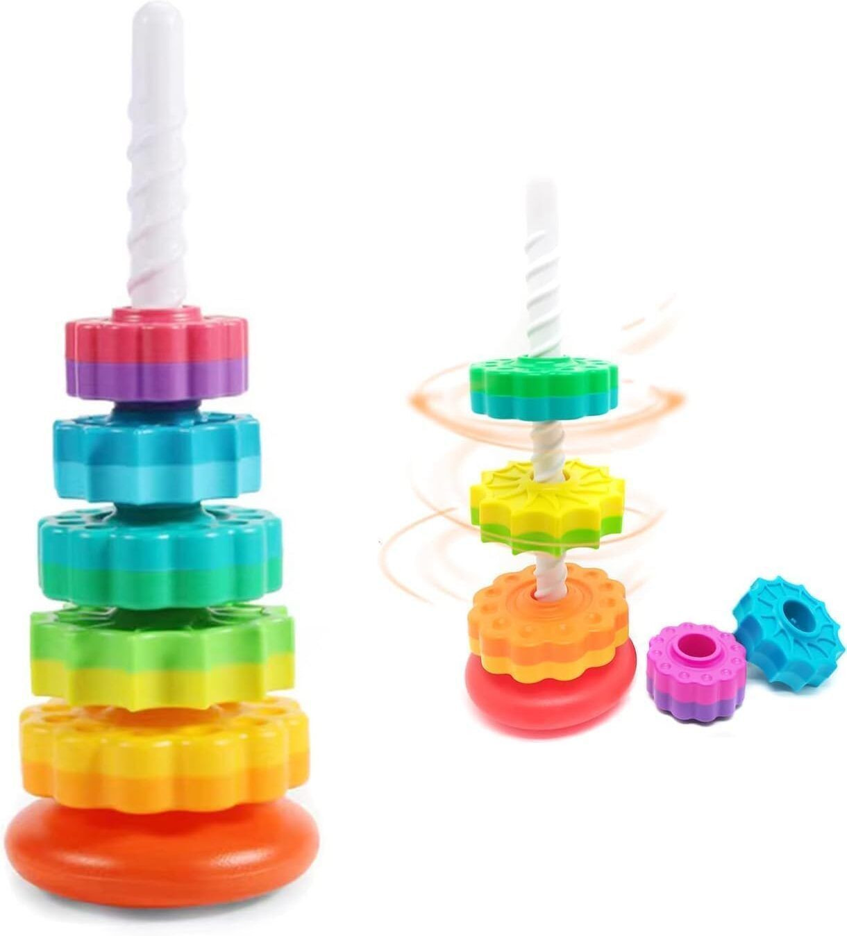 Rainbow Gear Ring Tower | Educational Activity Toy-image-7