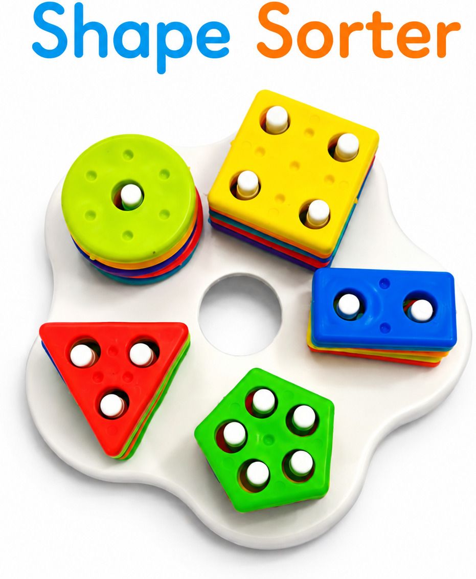 toybeex Shape Sorter Wooden Stacking Toy for Kids-picture-10