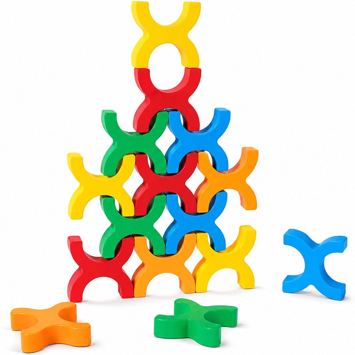 knk infotain Wooden Balancing Blocks Stacking Toy Montessori STEM Learning Game Kids-picture-30