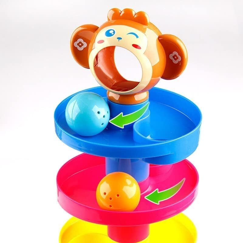 jipsy 5 Layer Plastic Stack, Drop & Go Ball Drop and Roll Swirling Tower Ramp for Baby-picture-18