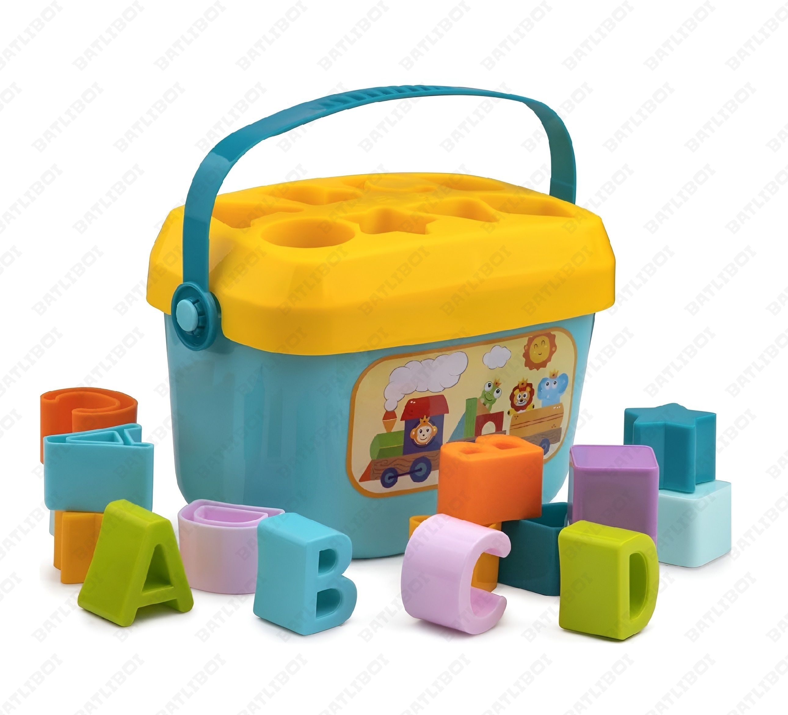 Baby Shape Sorter Pull Along Car Toy for 1-5 Years Educational Learning Toy-image-3