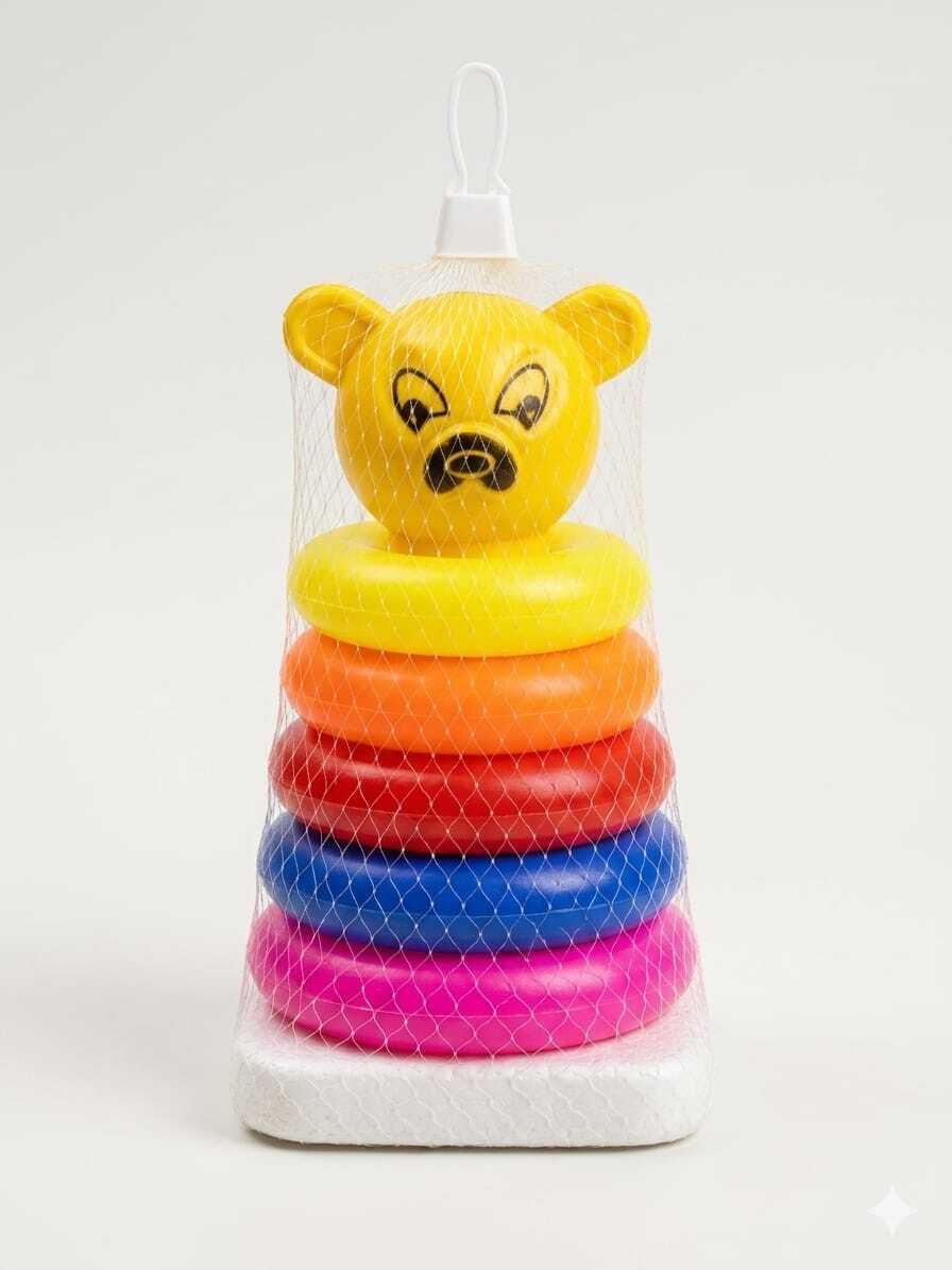 fun and play Stacking Teddy Rings for Growing Babies,- 5 pis Rings (Multicolor)-picture-15