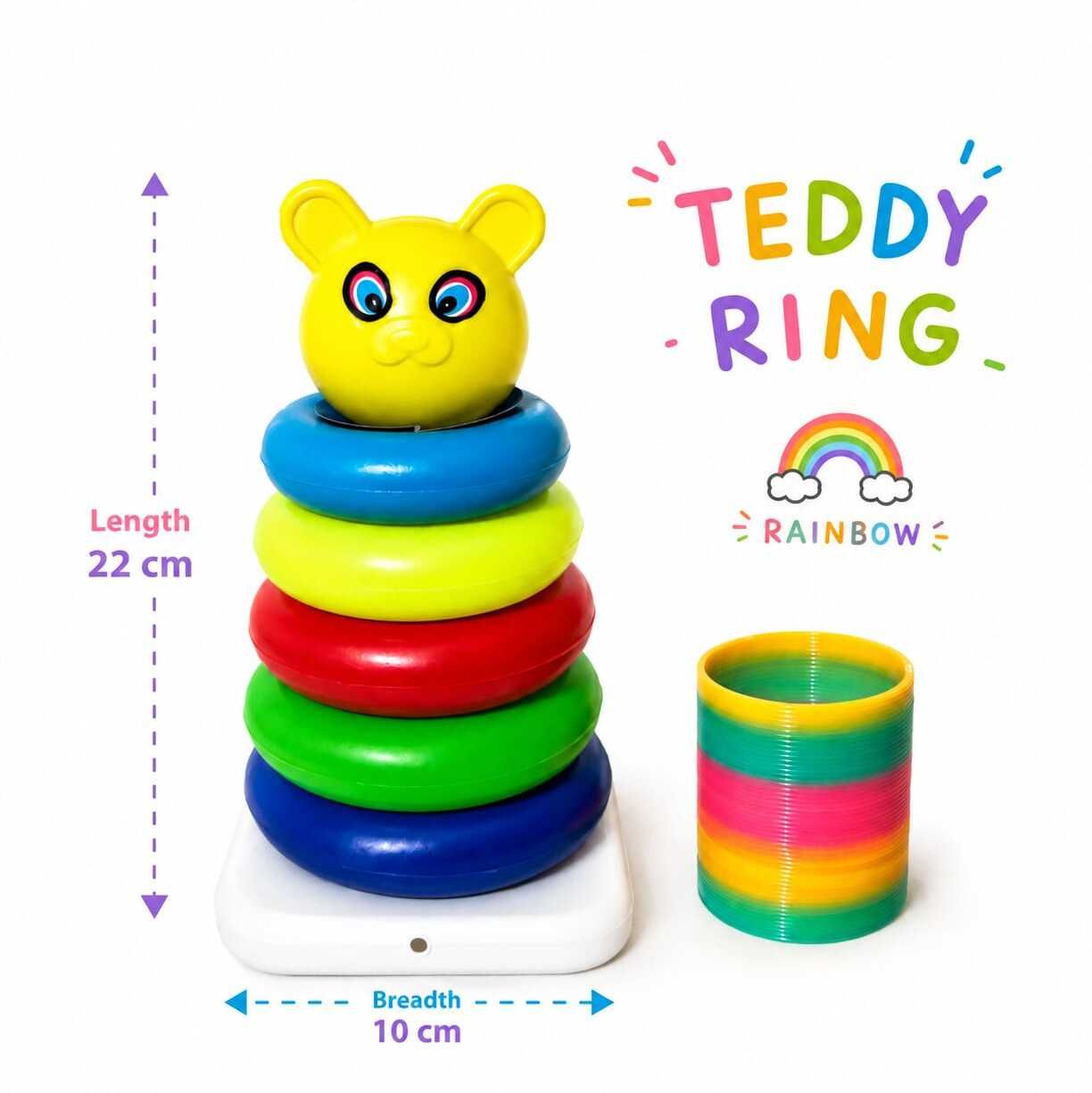 skyfix Teddy Ring Rainbow Stacking Toy for Kids-picture-15