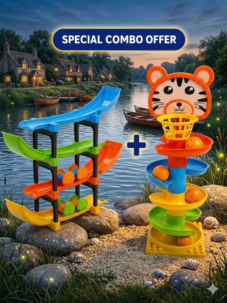 jasmine collection Tiger Spiral Ball Drop Tower Toy for Kids | Learning Activity Game-picture-23