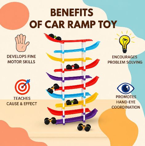 mystic Rainbow Racer Ramp Car Sliding Toy with 10 Levels & 6 Cars for Kids-picture-36