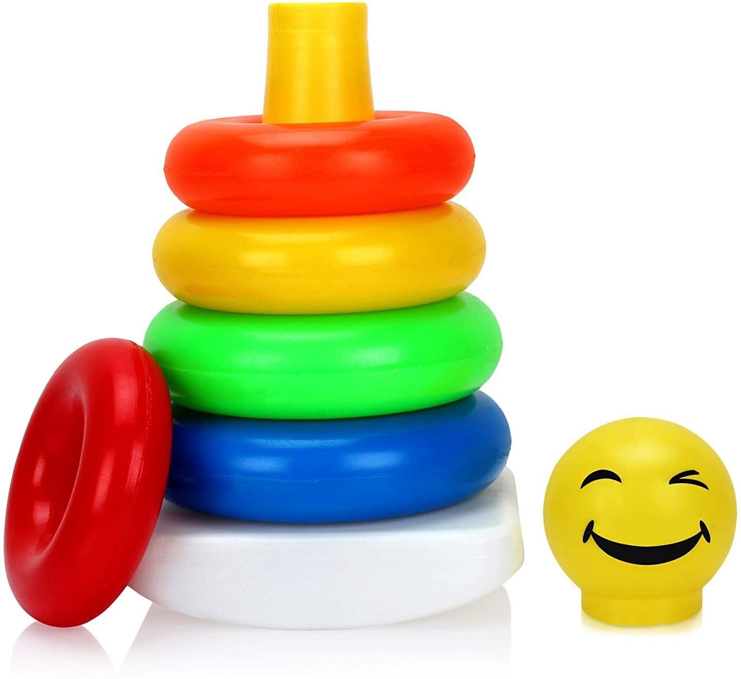 kaizen enterprises Teddy 5 Rings (Small), Brilliant Basics Rock-a-Stack, | Kids Learning, Stacking, Colors, Shapes, Designs-picture-11