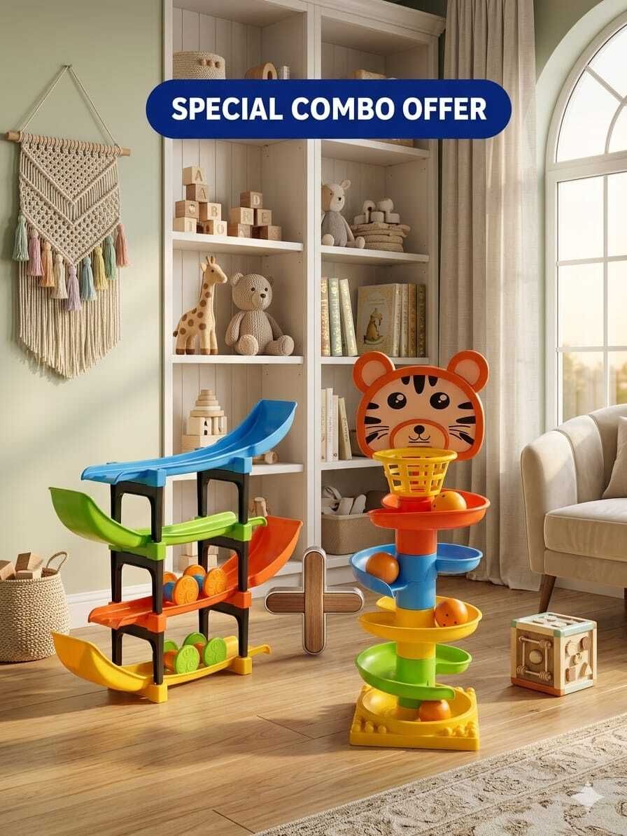 jasmine collection 2 In 1 Kids Racing Track & Spiral Ball Drop Learning Toy-picture-42