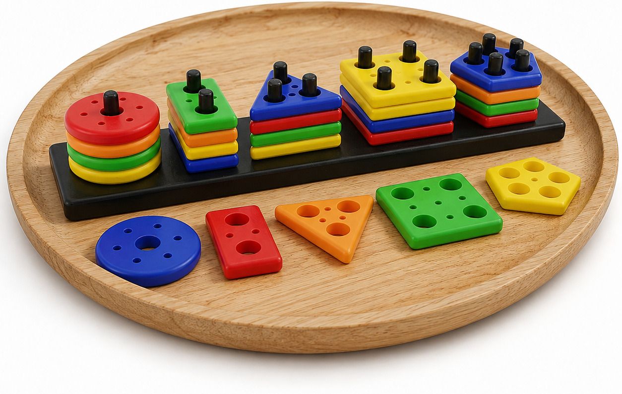 navixa Geometric Angle Blocks Sorting Stacking Color Stacker Shape Sorter Learning Toy-picture-10