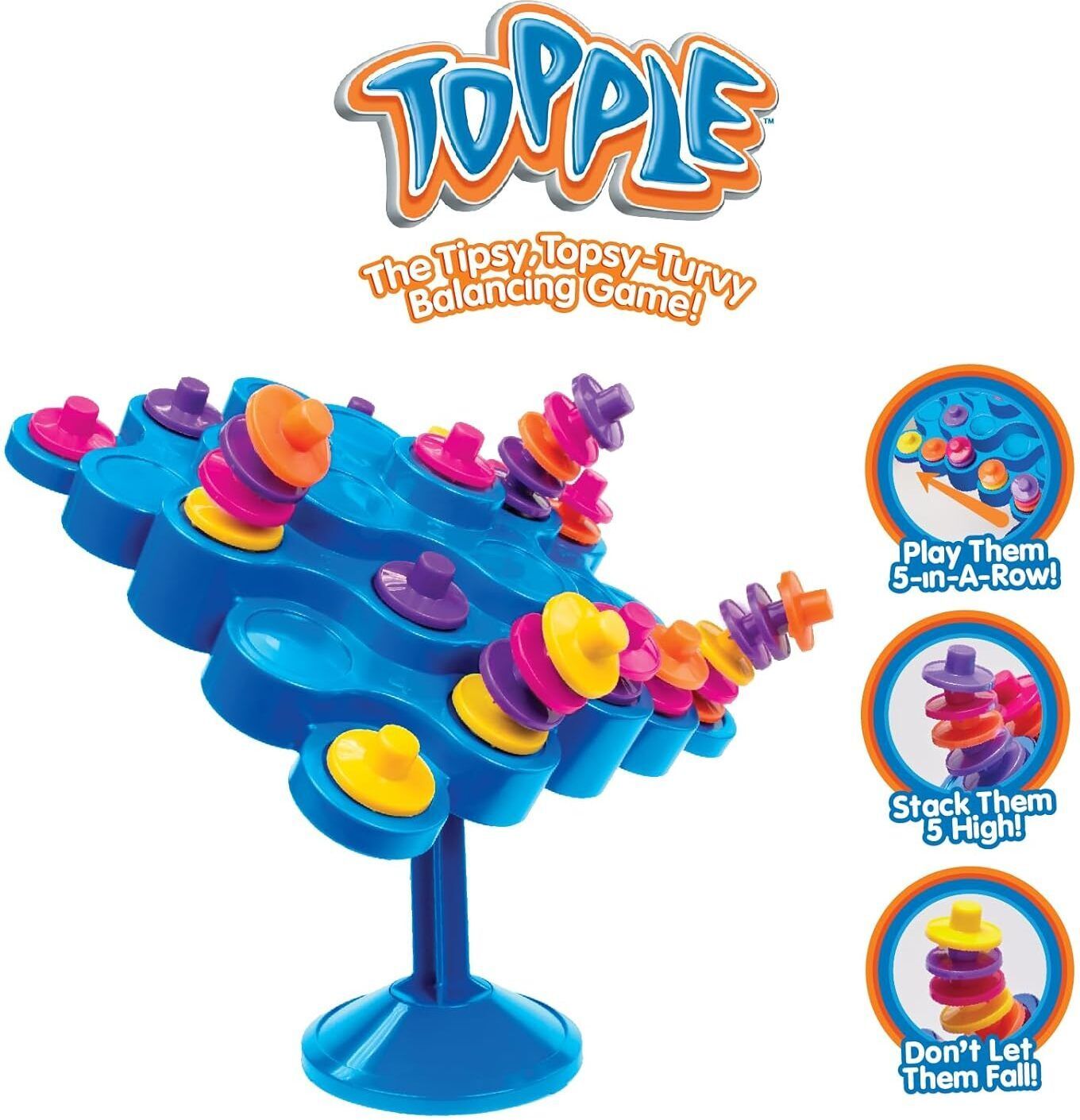 Games Topple, Strategy Balancing and Skill Tabletop Game, Stack 5 in A Row-image-5