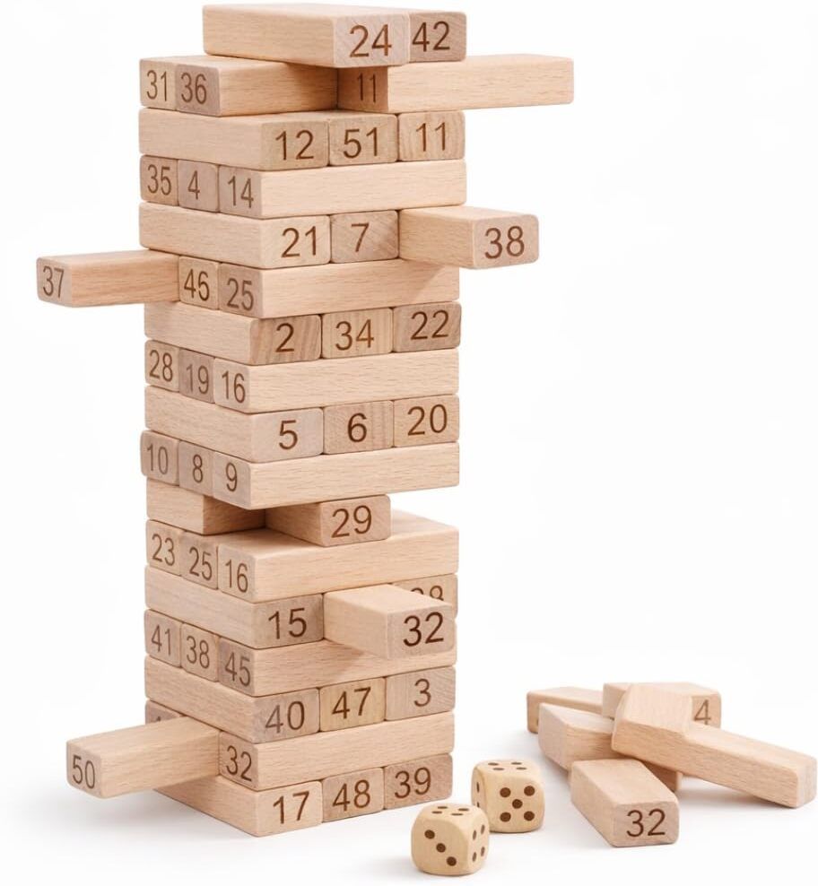 otak Wooden Tumbling Tower Game | Classic Stacking & Balancing Blocks Toy-picture-19