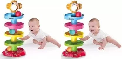 amtiq 4 Layer Ball Drop and roll Swirling Tower for Baby and Toddler Toys-picture-22