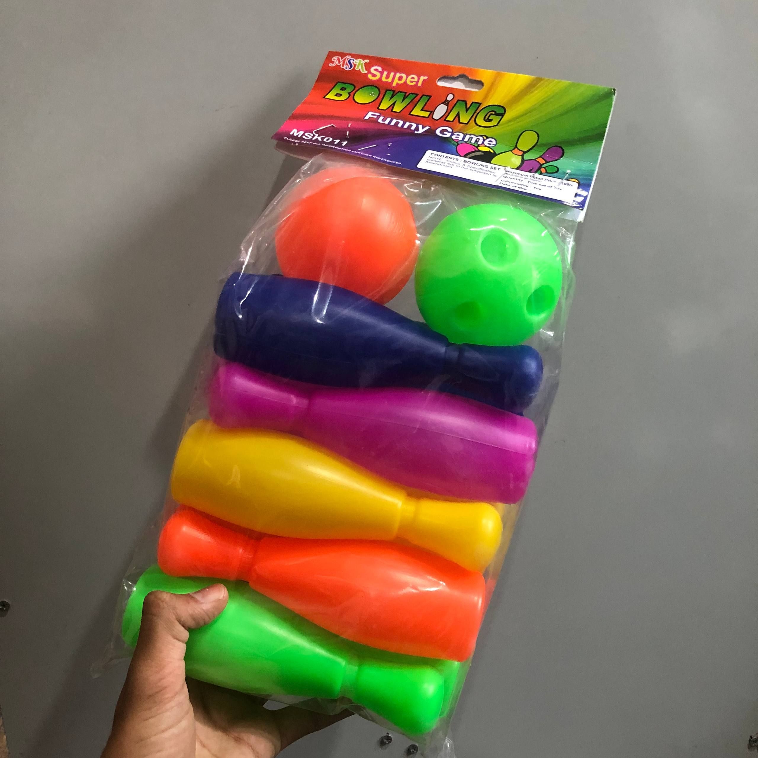Bowling Set 10 Bottle 2 Ball Set Play Game Bowling Game Toys for Kids Play-image-9