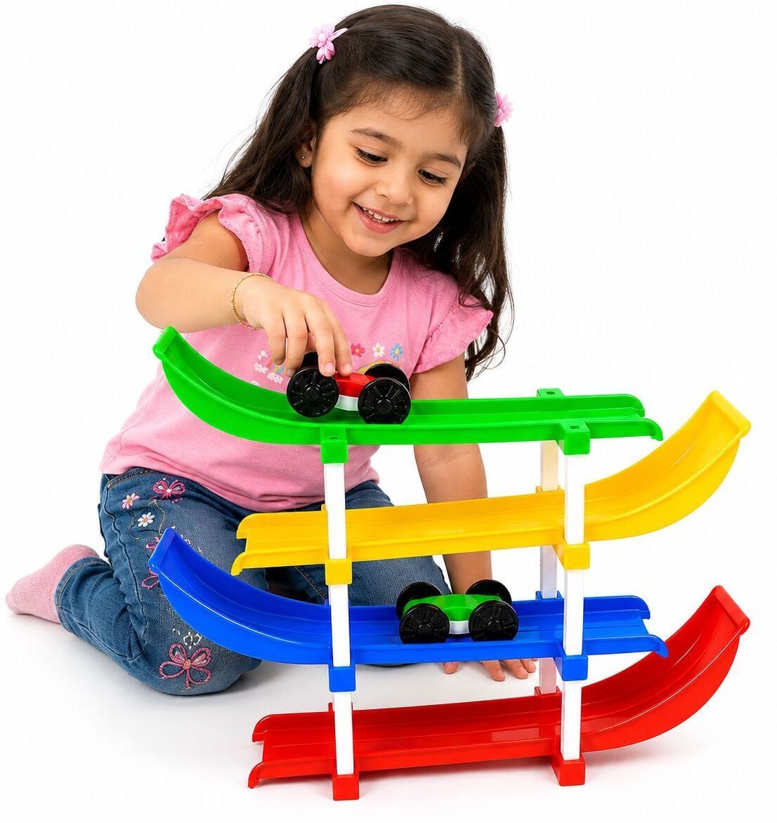 novexa KIDS ADVENTURE RACING TRACK TOY | 4 LEVEL RAMP WITH 2 MINI CARS-picture-44