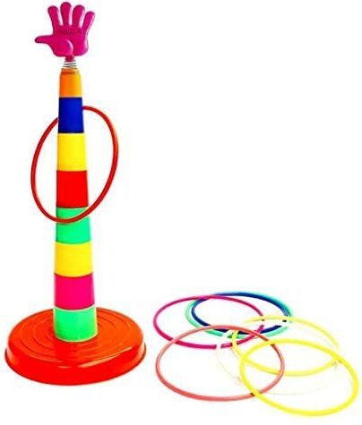 Kids Ring Toss Game Set Colourful Plastic Stacking Rings Toy Indoor Outdoor Fun-image-20