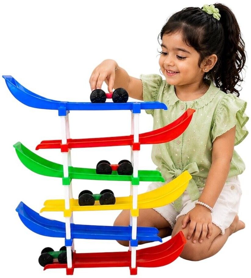 novexa Racer Ramp Car Sliding Toy 6 ramps & 4 cars for Kids-picture-20