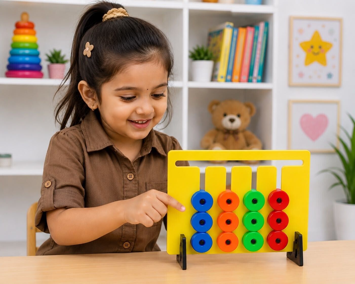 novexa KIDS MATH COUNTING FRAME LEARNING TOY COLOR RECOGNITION ACTIVITY GAME-picture-40