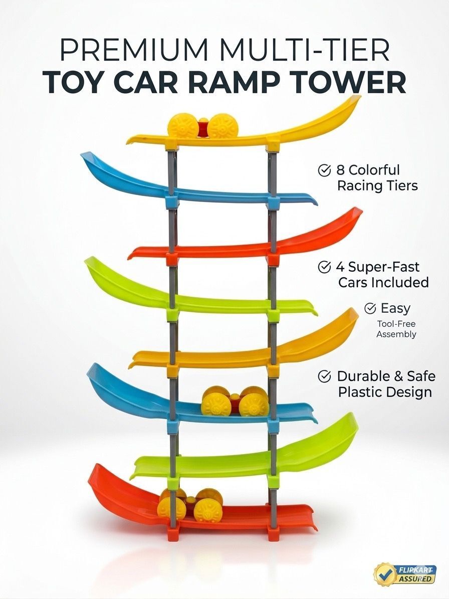 styleluxe styleluxes 8 pc racer ramp with 4 car-picture-17