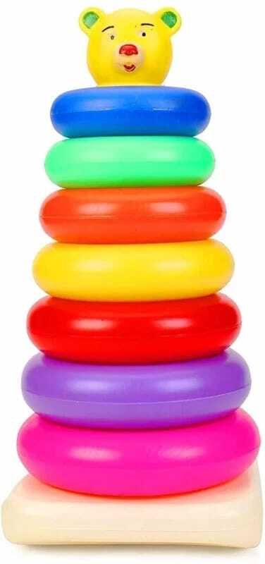 lyzahs Teddy Stacking Ring Educational Tower Construction Toy for Toddlers (6 Ring)-picture-20
