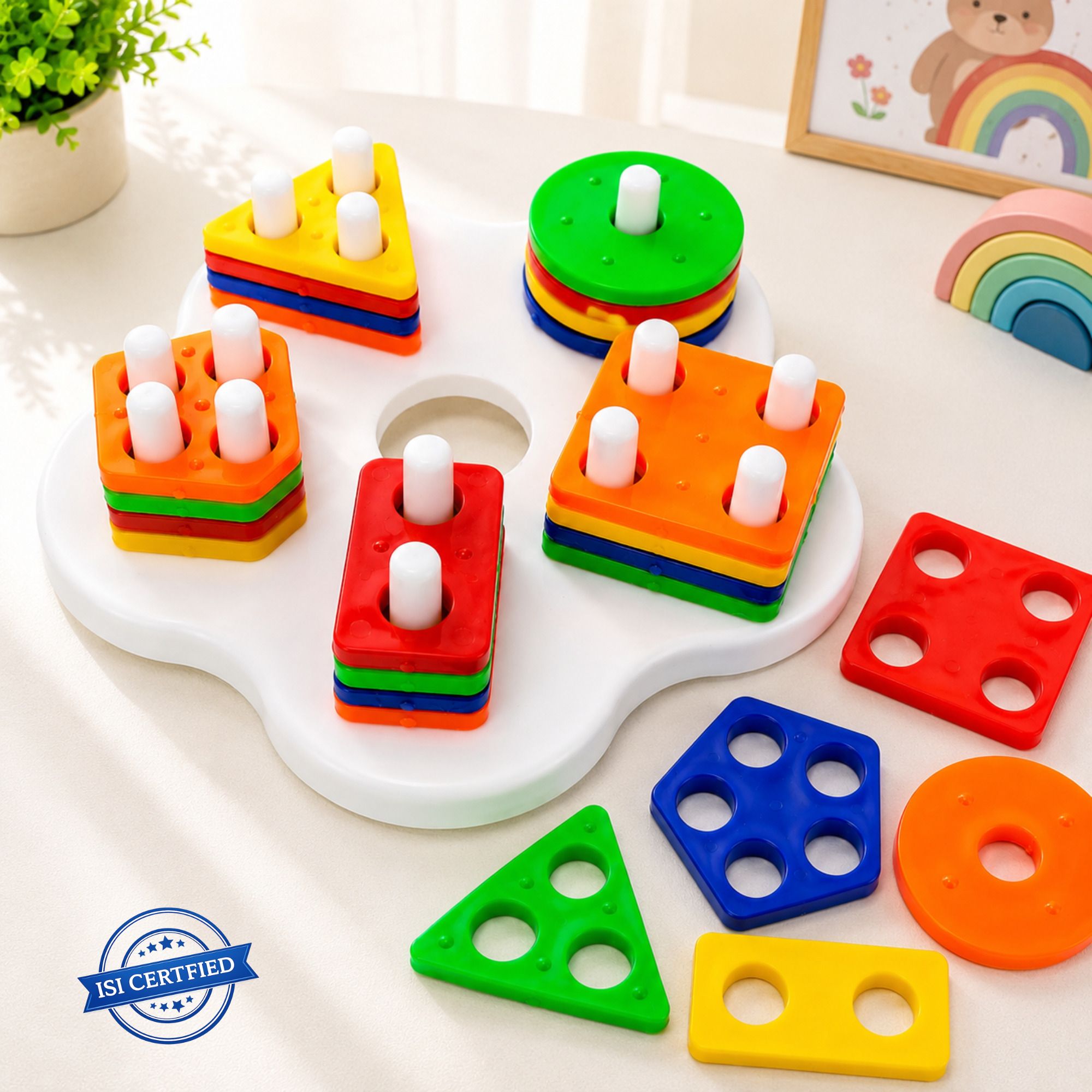 meetul enterprise Color & Shape Recognition Learning Toys For Kids-25 Pieces with 5 Shapes & Color-picture-40