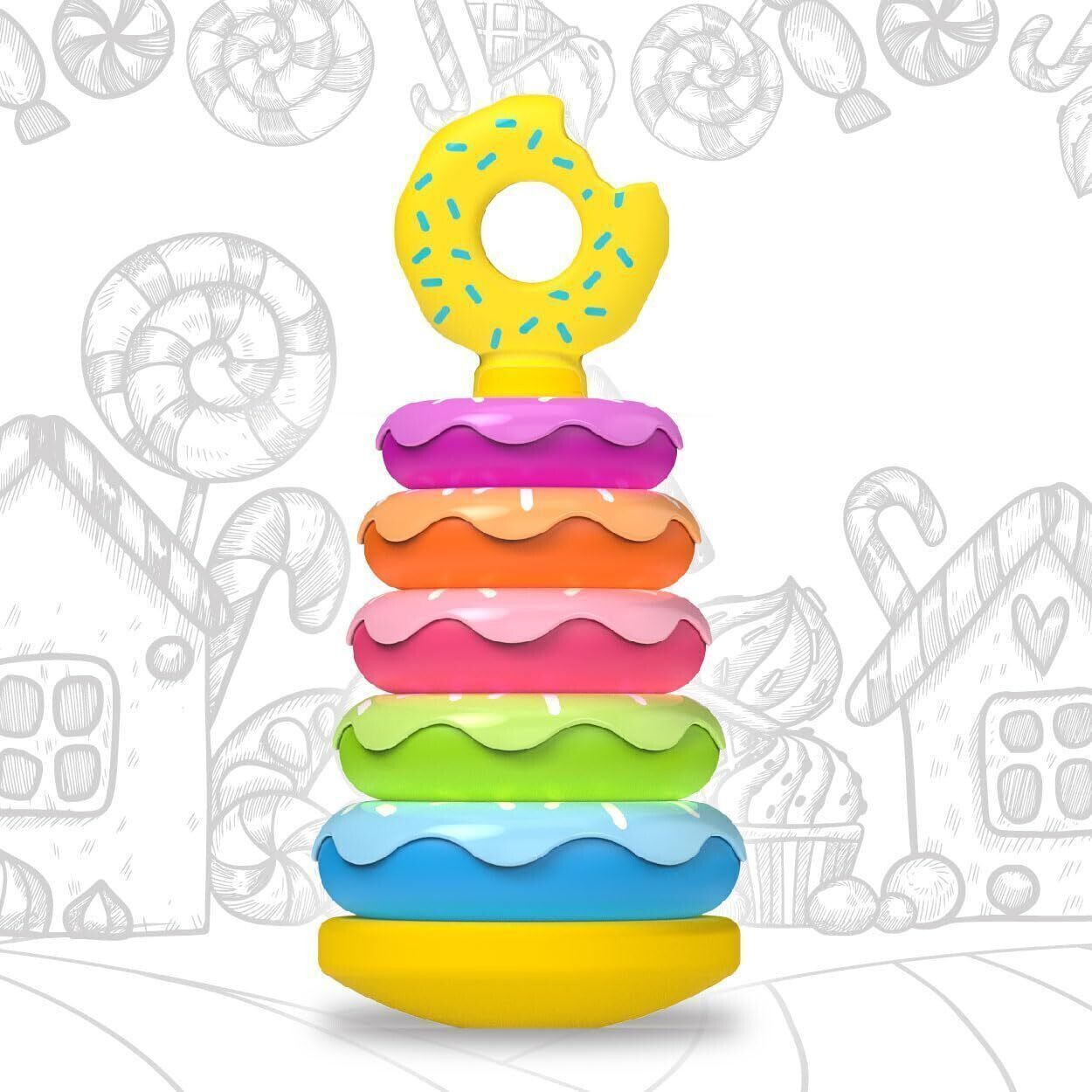 Stack & Nest Rocking Doughnut Ring Stacker-image-44